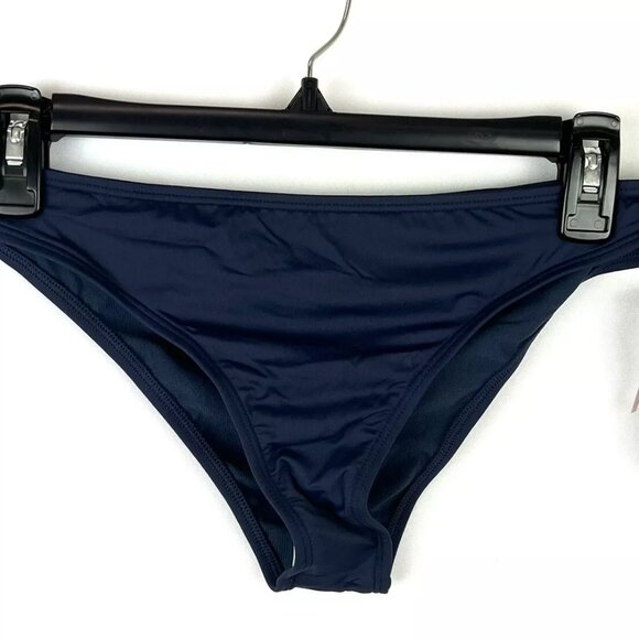 Roxy Women’s Dark Blue Moderate Coverage Bikini Bottom Size L - Picture 1 of 5